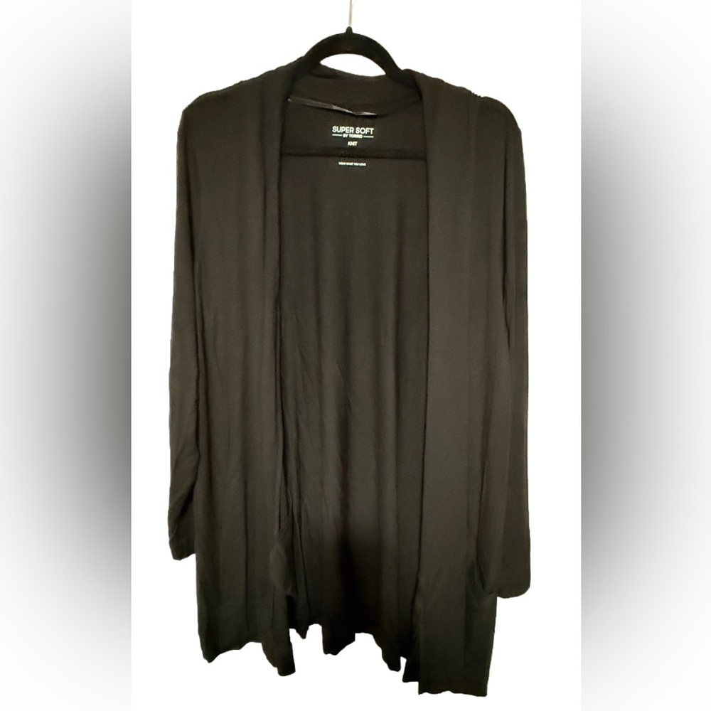 NWT Torrid Super Soft Cardigan Straight Front, Size 0 (L/12), Black - Picture 6 of 10